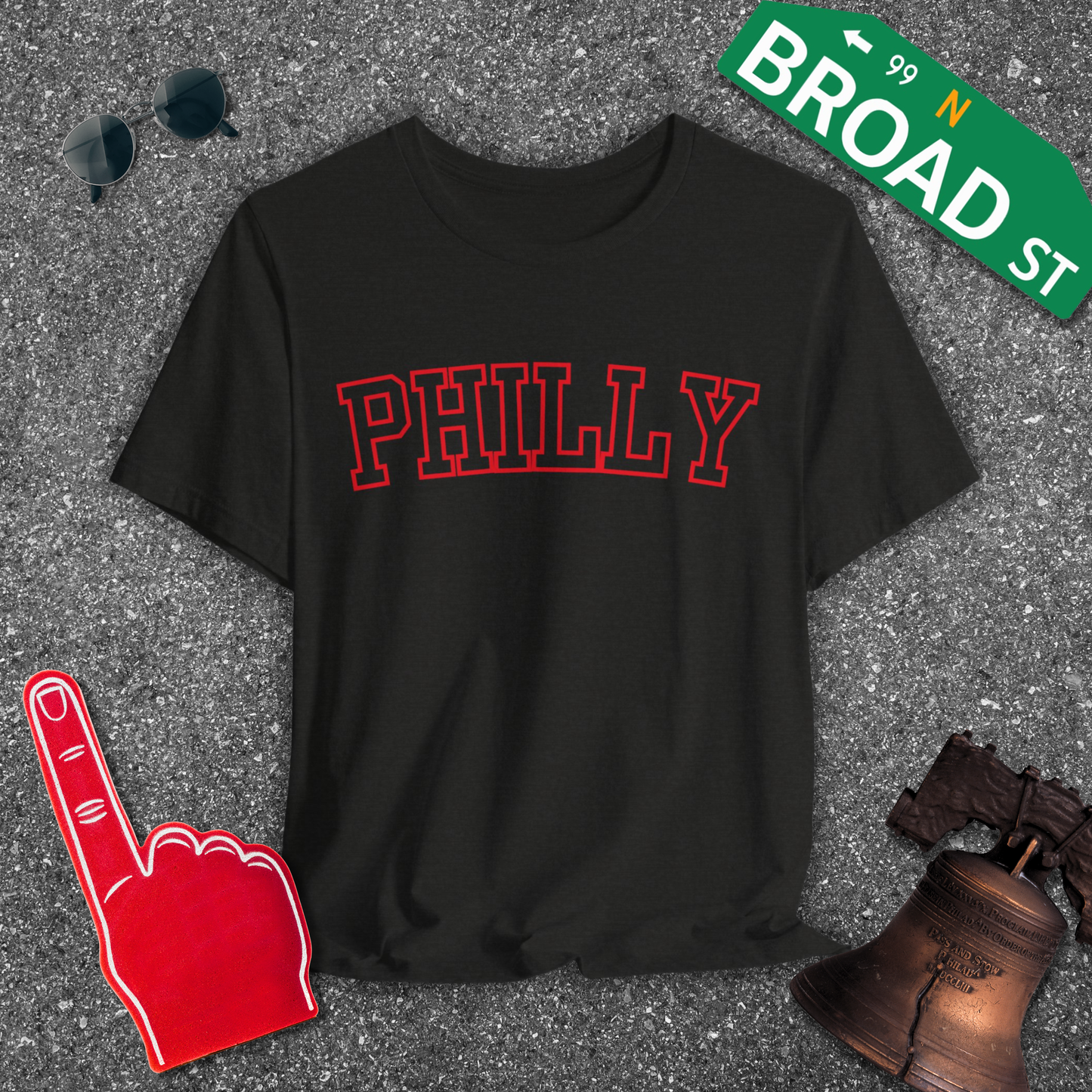 Hollow Philly - Red Curved Tee
