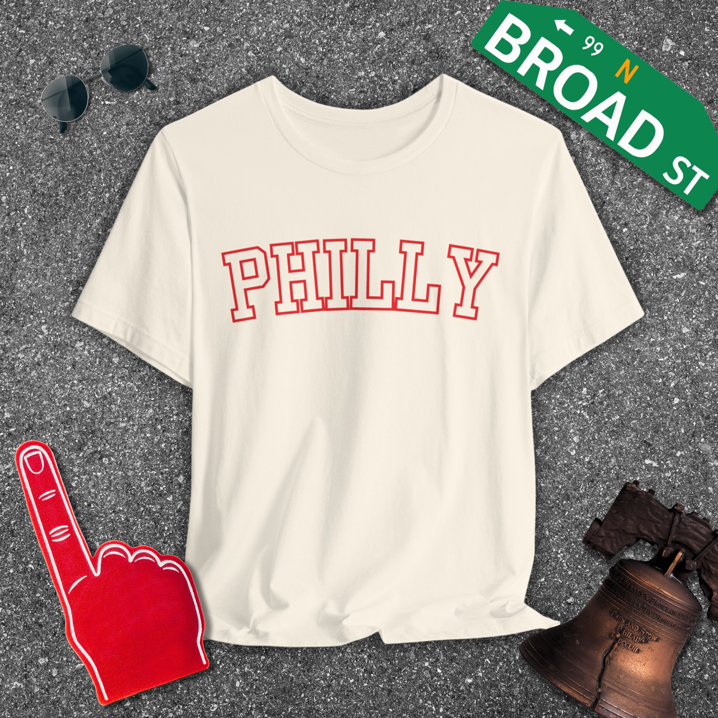 Hollow Philly - Red Curved Tee