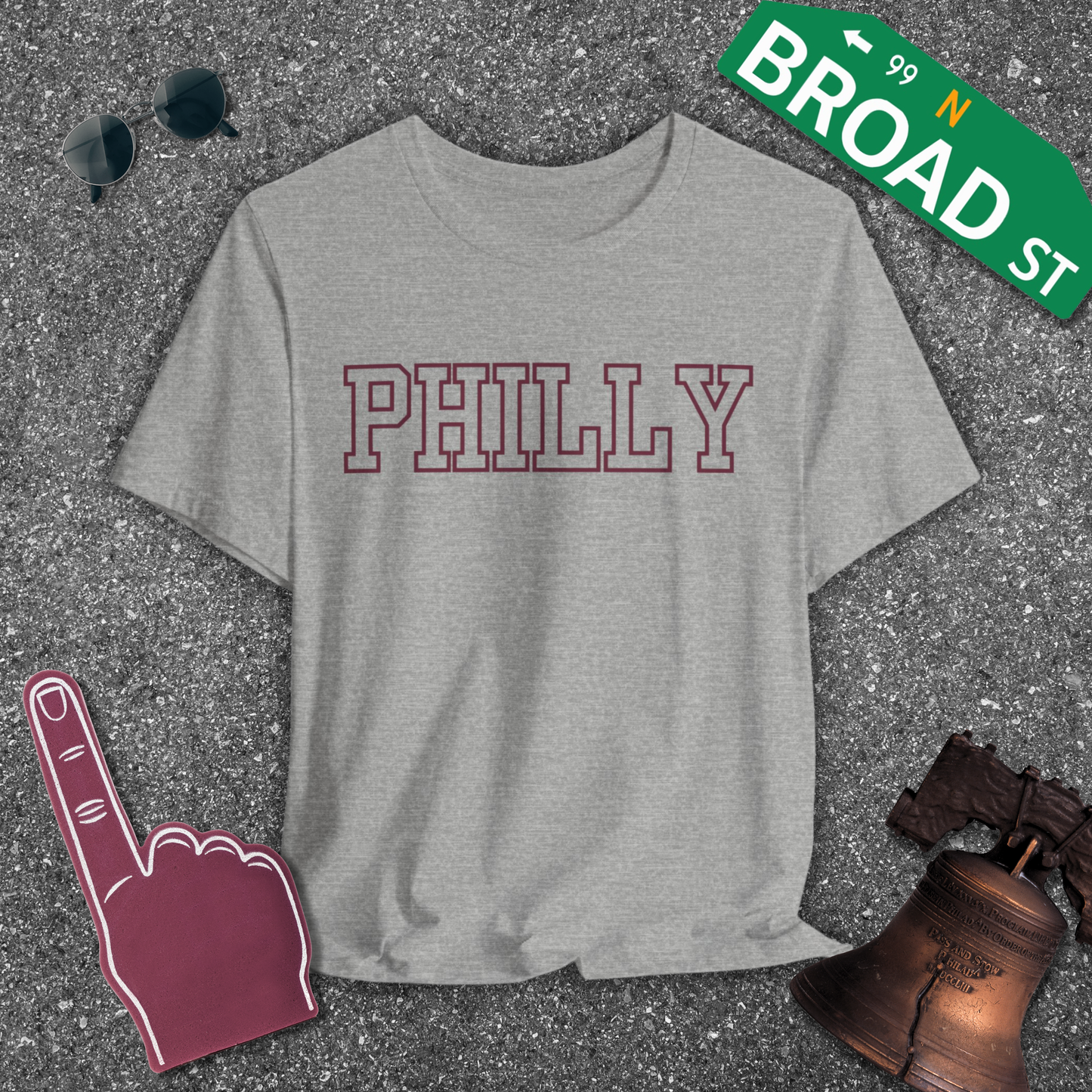 Hollow Philly - Maroon Tee