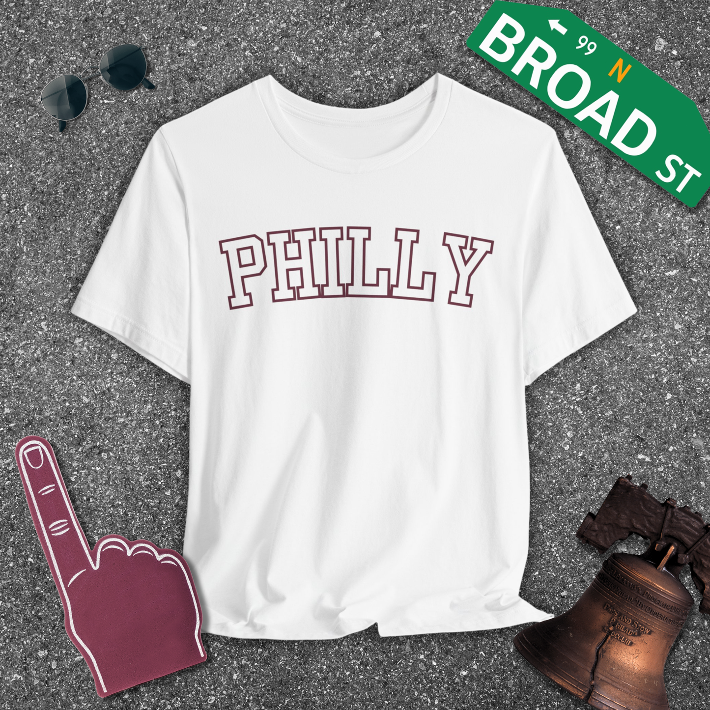 Hollow Philly - Maroon Curved Tee
