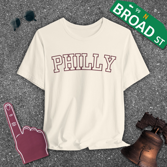 Hollow Philly - Maroon Curved Tee