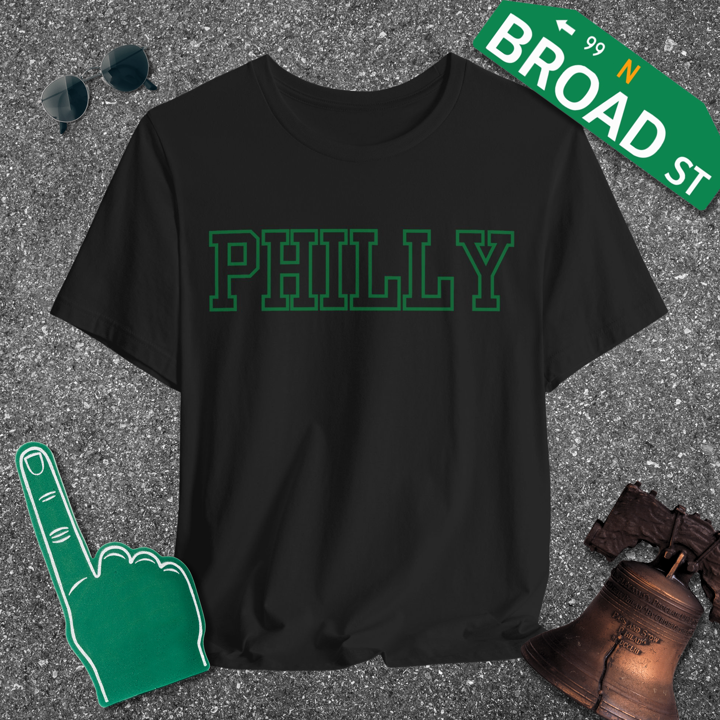 Hollow Philly - Light Green Tee