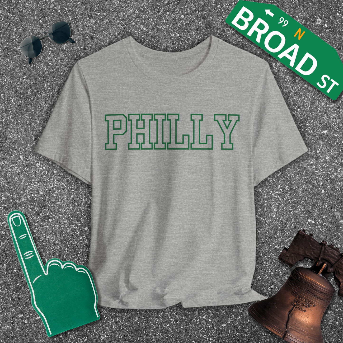Hollow Philly - Light Green Tee