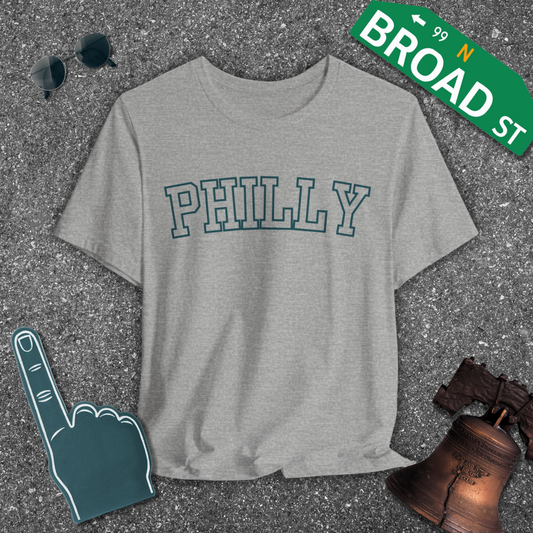 Hollow Philly - Dark Green Curved Tee