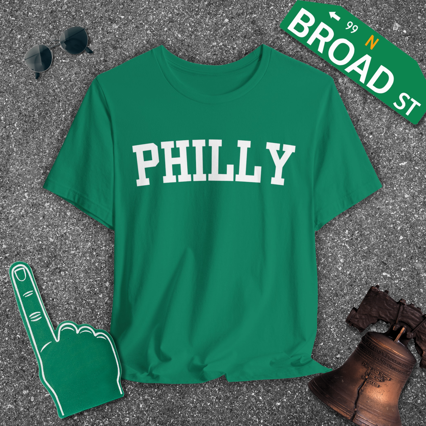 Classic Philly - White Curved Tee