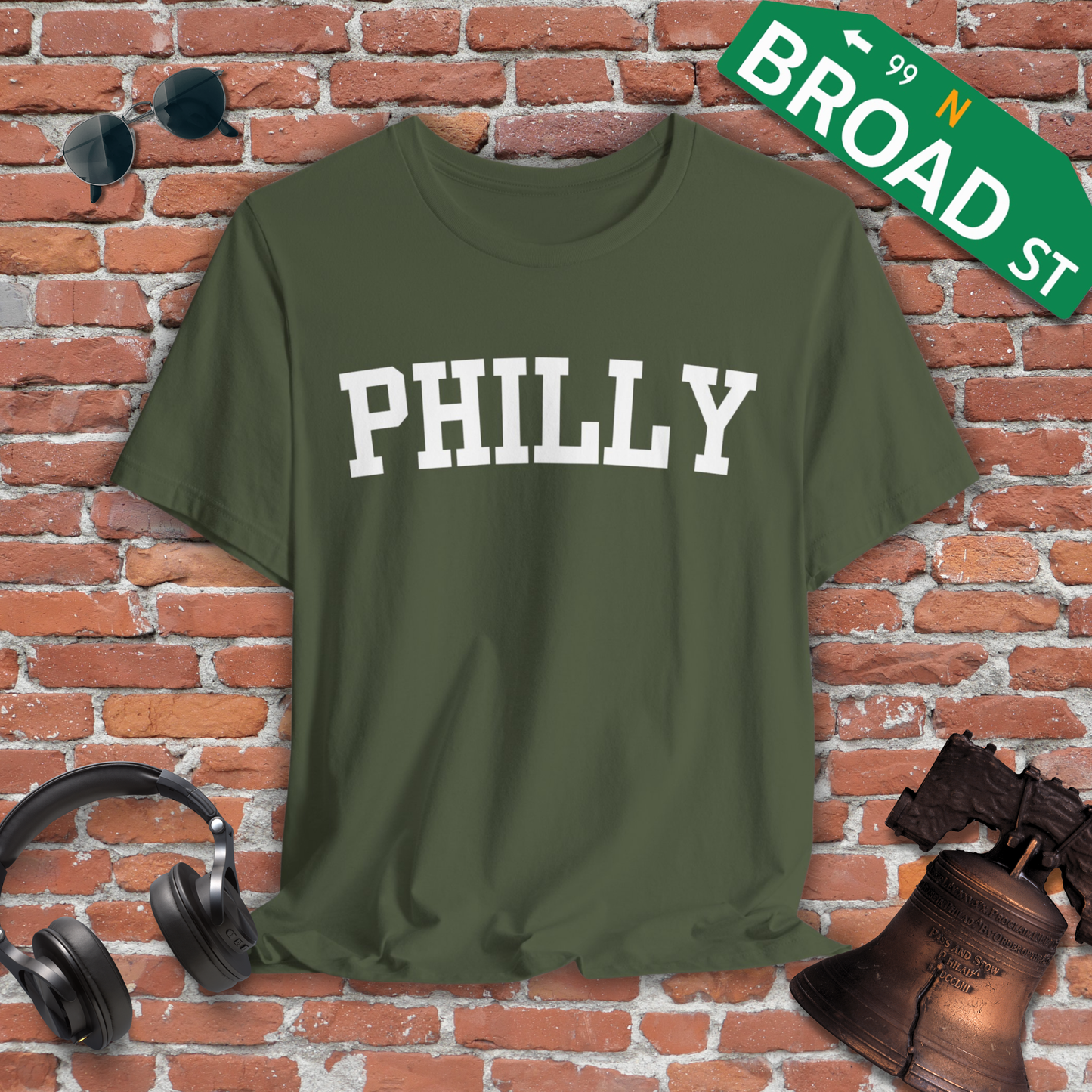 Classic Philly - White Curved Tee