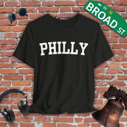 Classic Philly - White Curved Tee