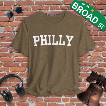Classic Philly - White Curved Tee