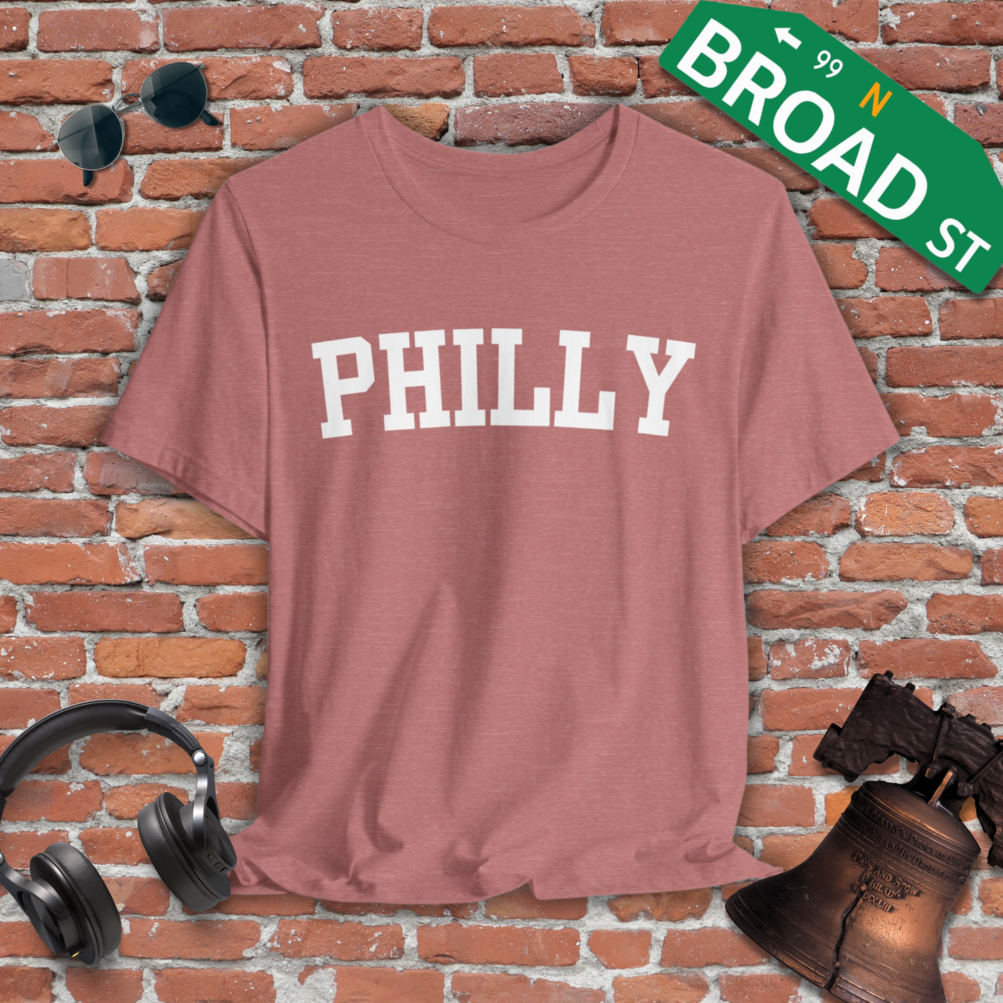 Classic Philly - White Curved Tee