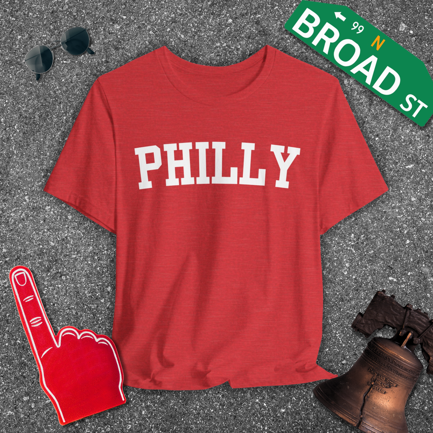 Classic Philly - White Curved Tee