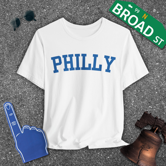 Classic Philly - Blue Curved Tee