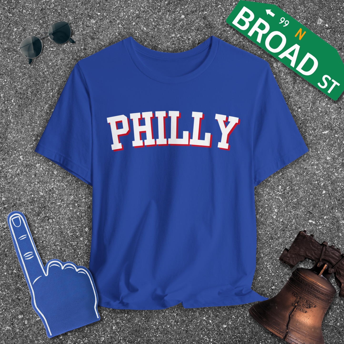 Classic Philly - White & Red Curved Tee