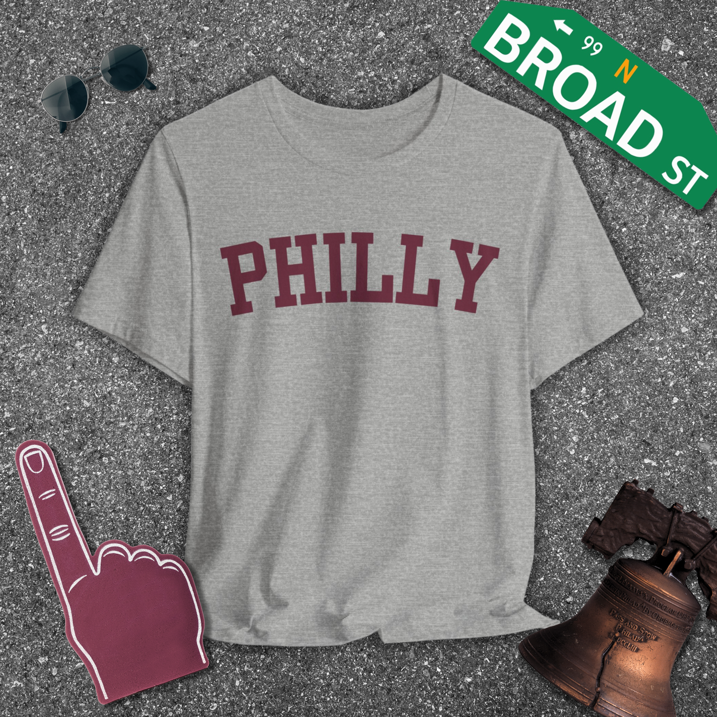 Classic Philly - Maroon Curved Tee