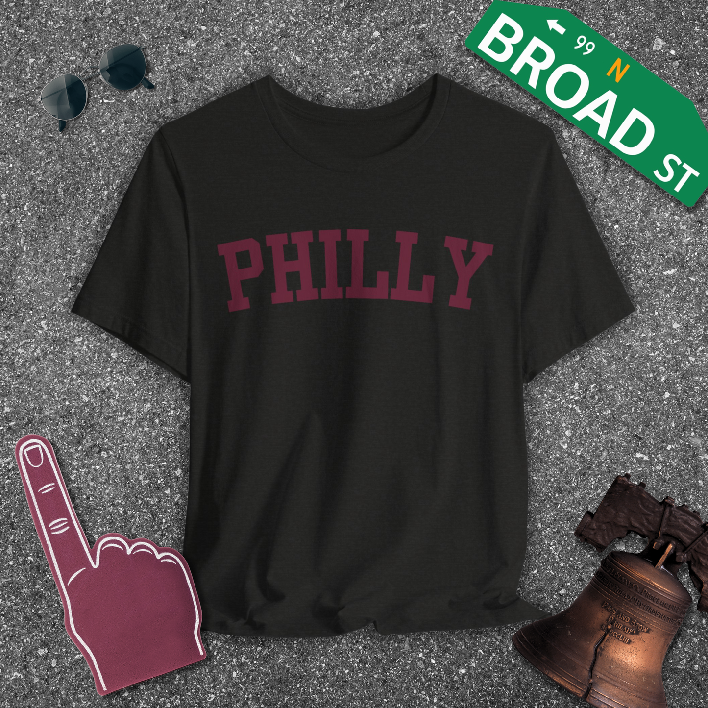 Classic Philly - Maroon Curved Tee