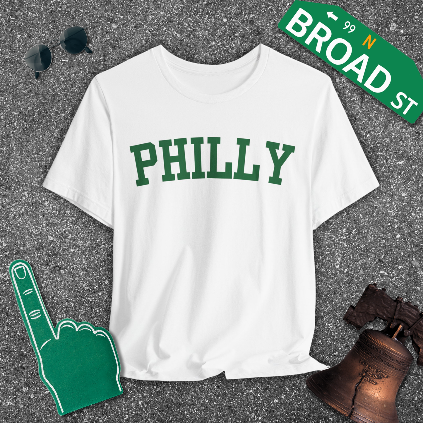 Classic Philly - Light Green Curved Tee