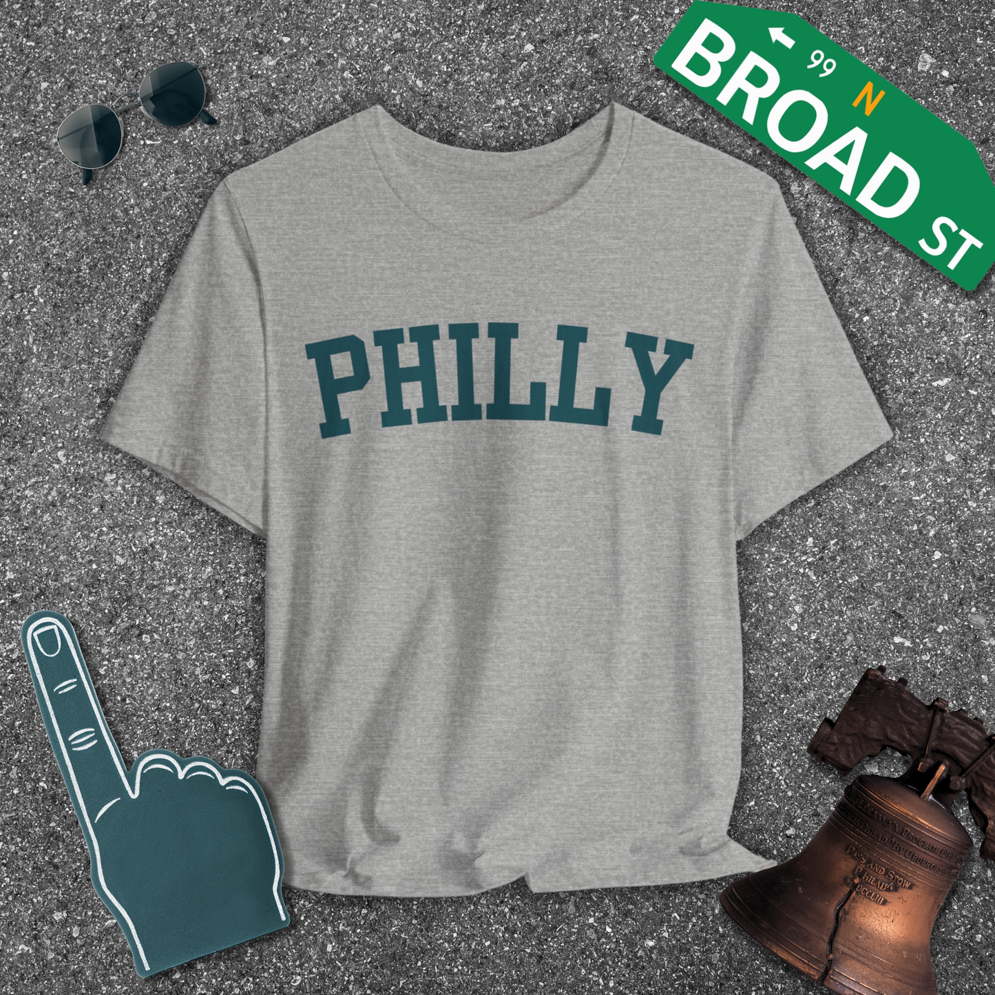 Classic Philly - Dark Green Curved Tee