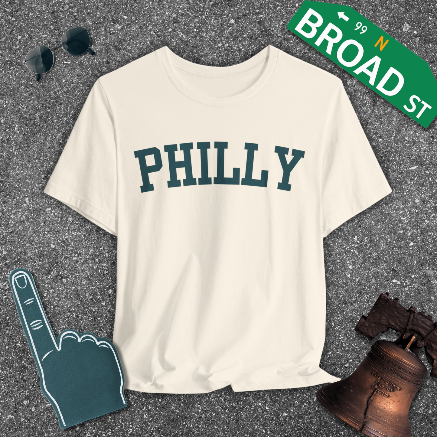 Classic Philly - Dark Green Curved Tee
