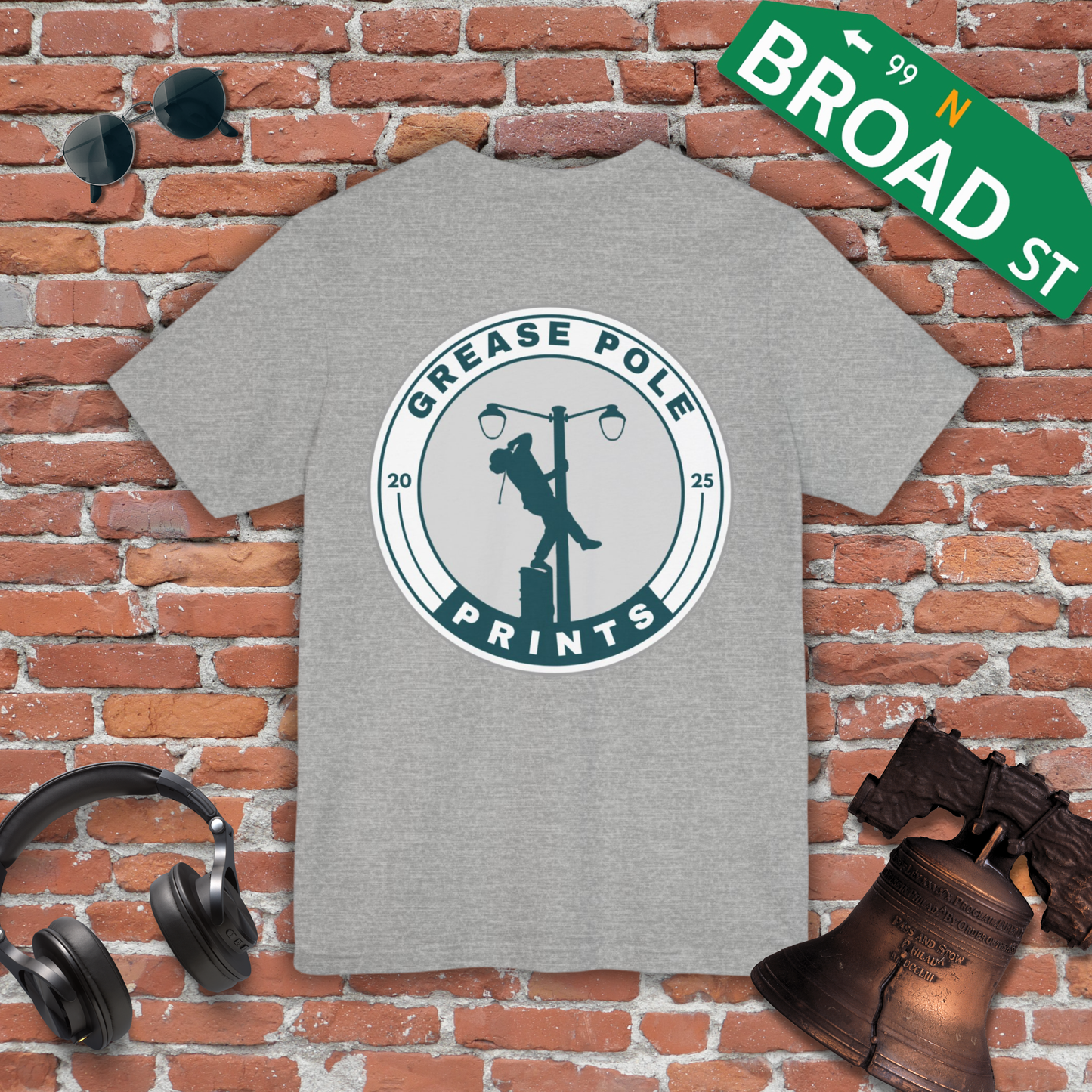Grease Pole Prints - Branded Tee