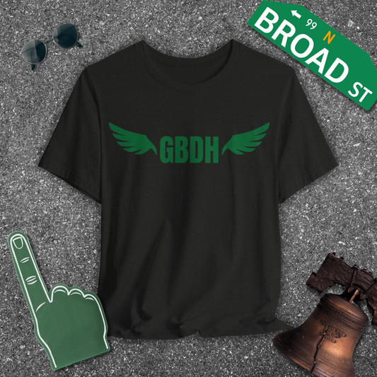 GBDH Wings - Solid Light Green Tee