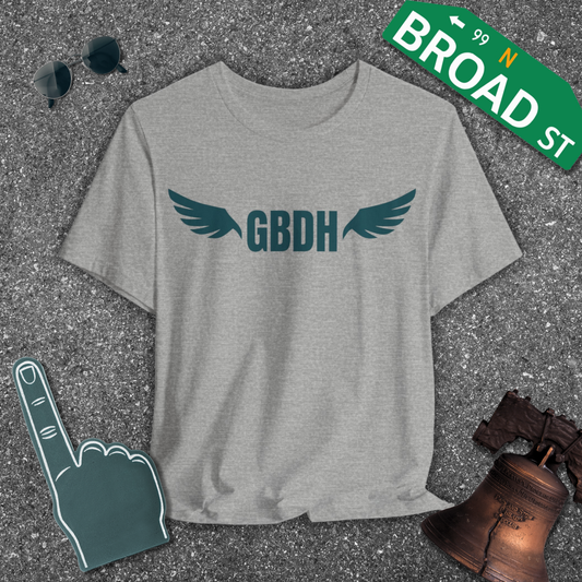 GBDH Wings - Solid Dark Green Tee