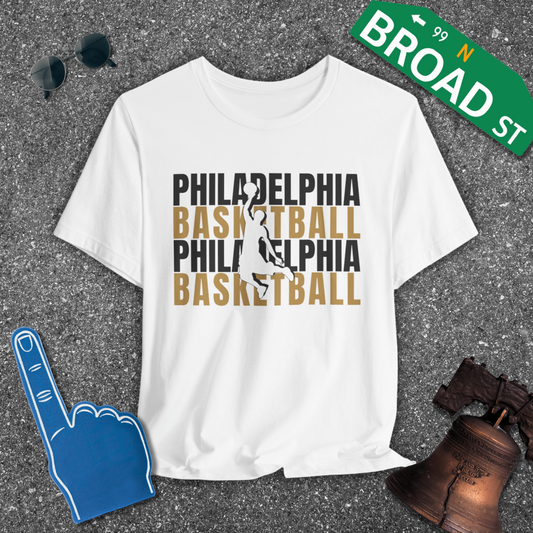 Philadelphia Basketball Cutout - Alt. Colors Tee