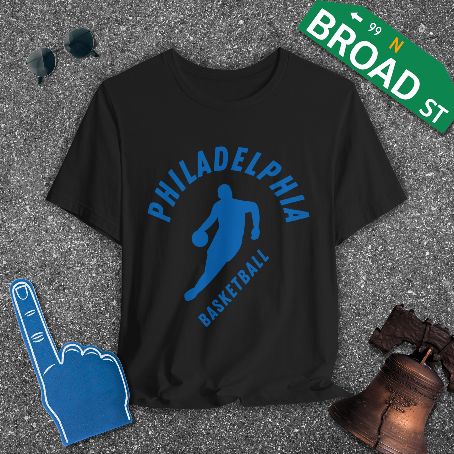 Philadelphia Basketball Zig Tee