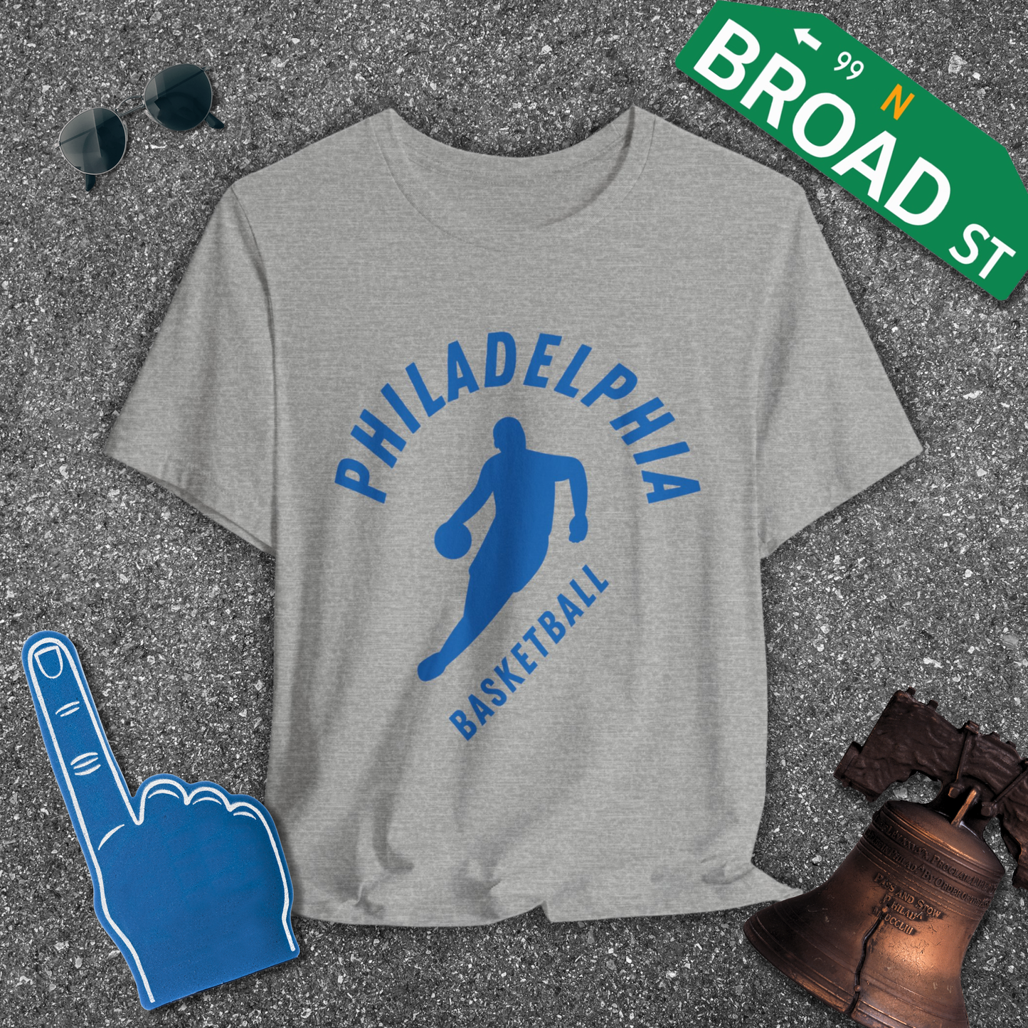 Philadelphia Basketball Zig Tee
