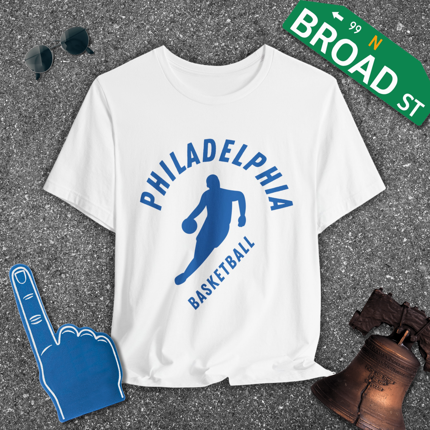 Philadelphia Basketball Zig Tee