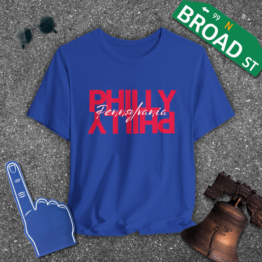 Mirrored Philly - Red Tee