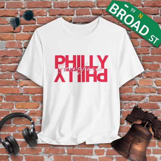 Mirrored Philly - Red Tee