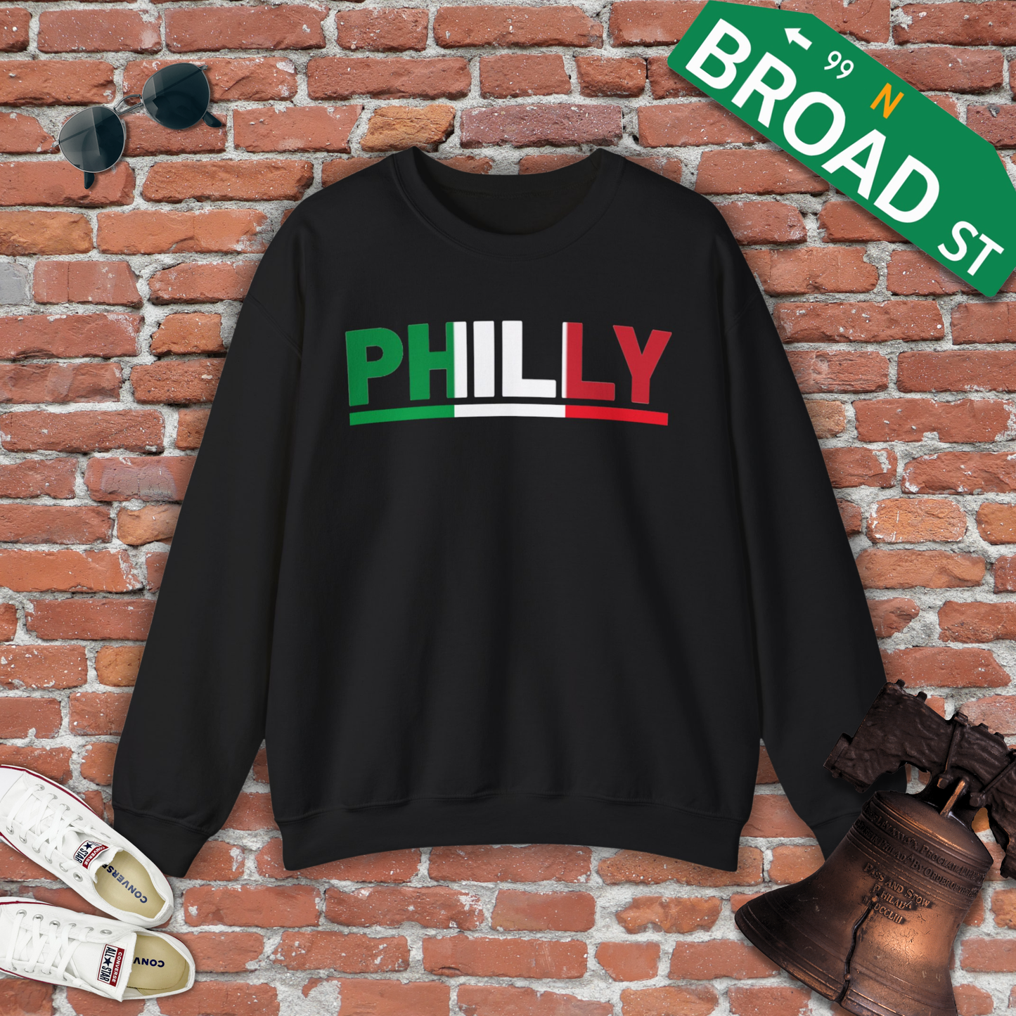 Philly Italian Flag Crewneck