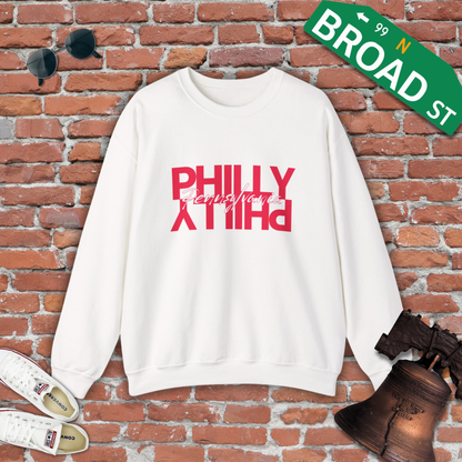 Mirrored Philly - Red Crewneck