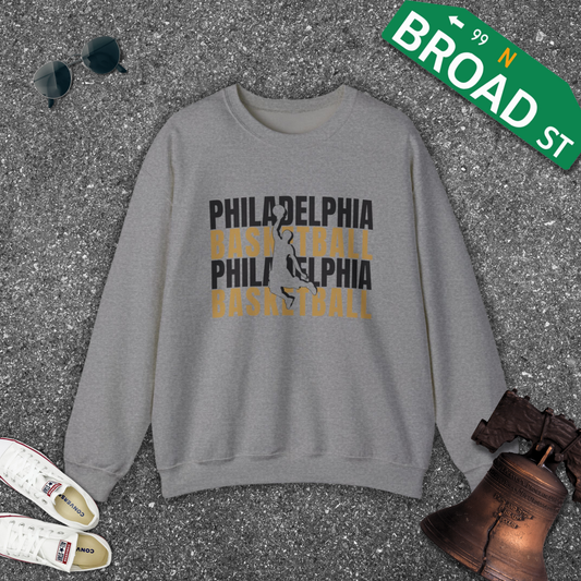 Philadelphia Basketball Cutout - Alt. Colors Crewneck