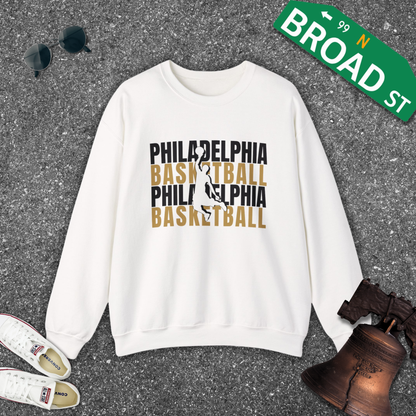 Philadelphia Basketball Cutout - Alt. Colors Crewneck