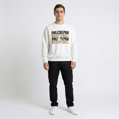 Philadelphia Basketball Cutout - Alt. Colors Crewneck