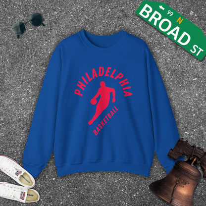 Philadelphia Basketball Zig Crewneck