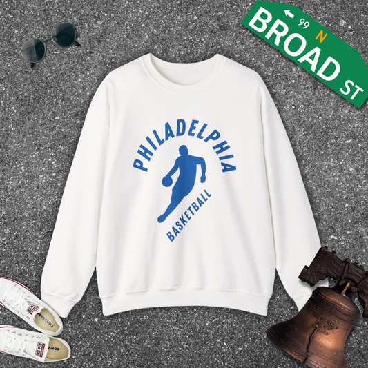 Philadelphia Basketball Zig Crewneck
