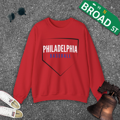 Philadelphia Baseball Home Plate Crewneck