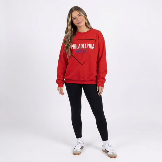 Philadelphia Baseball Home Plate Crewneck