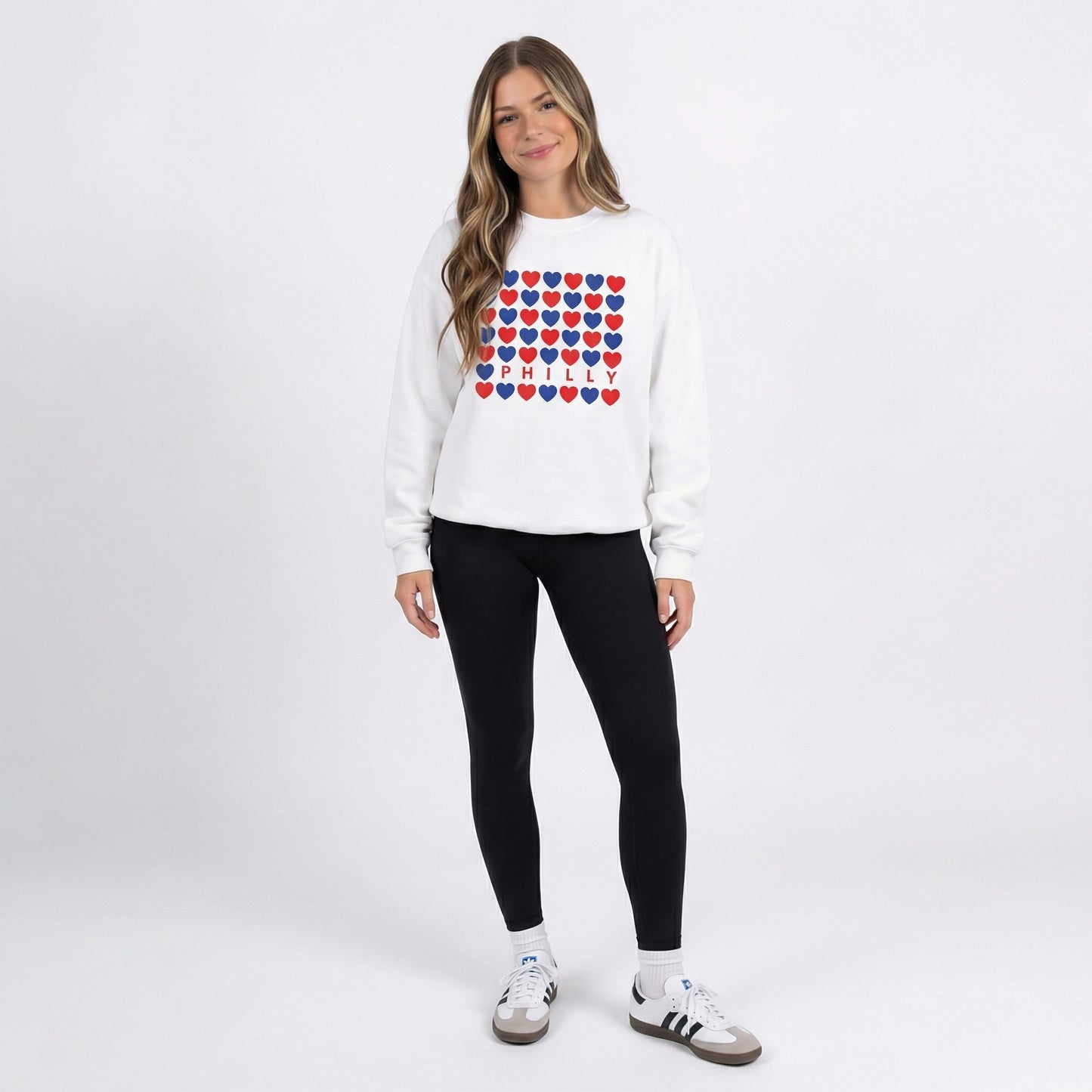 Philly Hearts - Red & Blue Crewneck