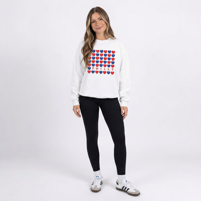 Philly Hearts - Red & Blue Crewneck