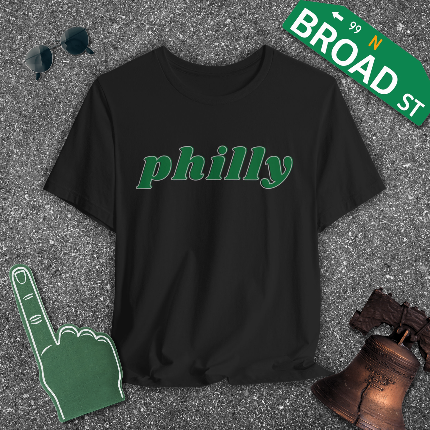 philly Lower - Light Green Tee