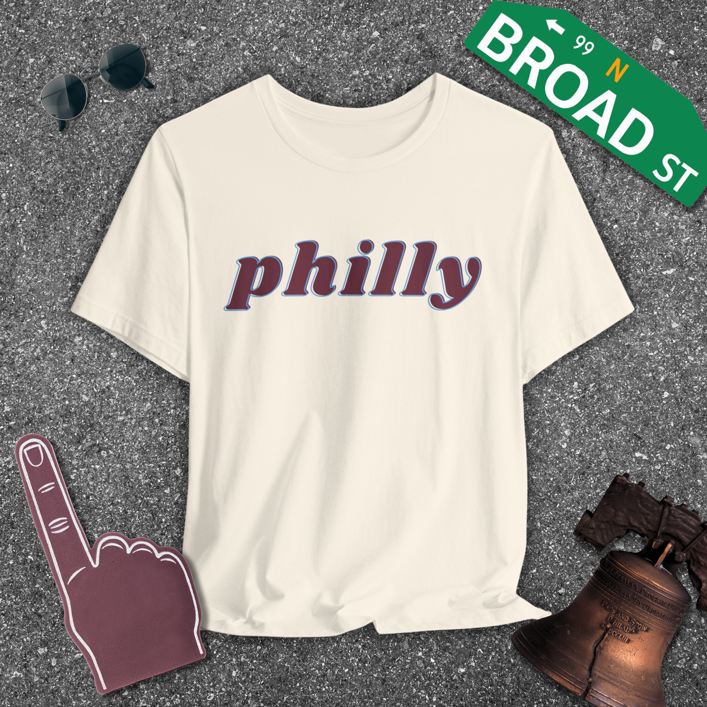 philly Lower - Maroon Tee