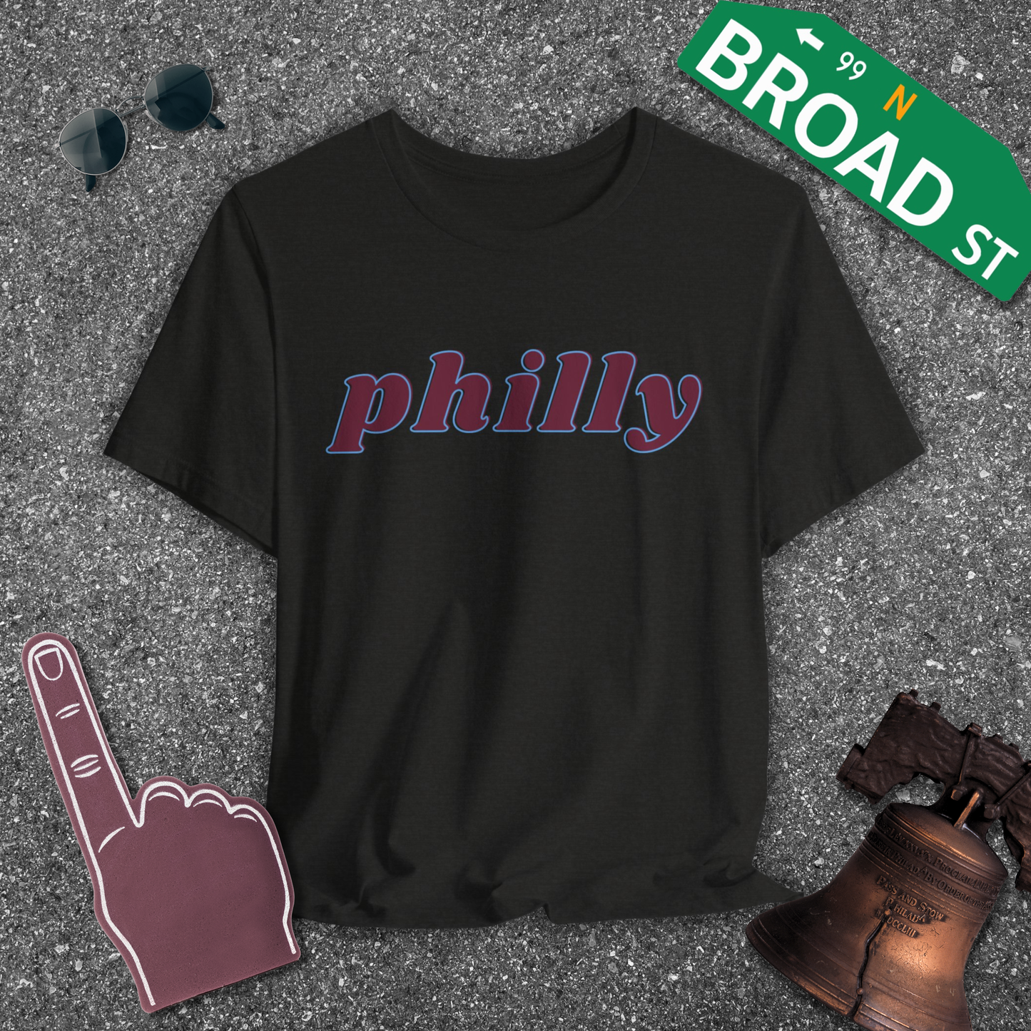 philly Lower - Maroon Tee