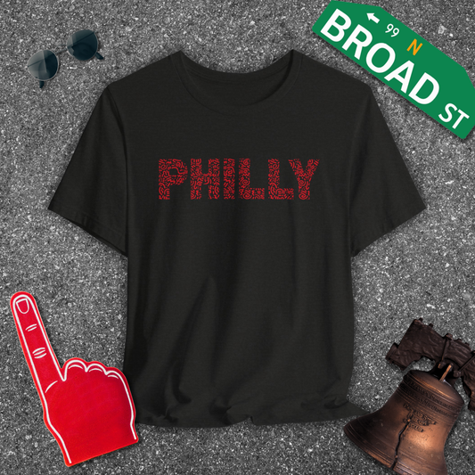 Squiggle Philly - Red Tee