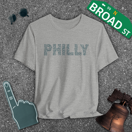 Squiggle Philly - Dark Green Tee