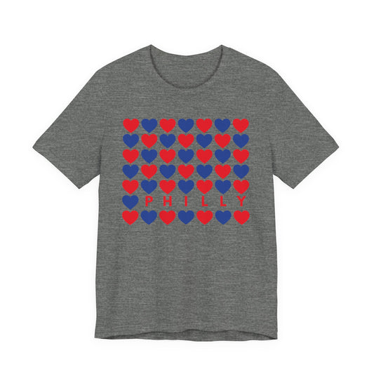 Philly Hearts - Red & Blue Tee