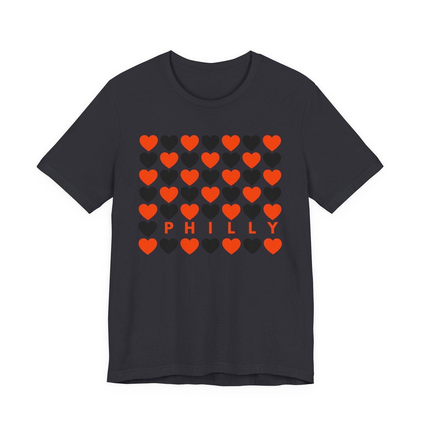 Philly Hearts - Orange & Black Tee