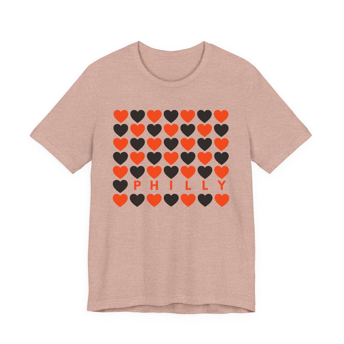 Philly Hearts - Orange & Black Tee
