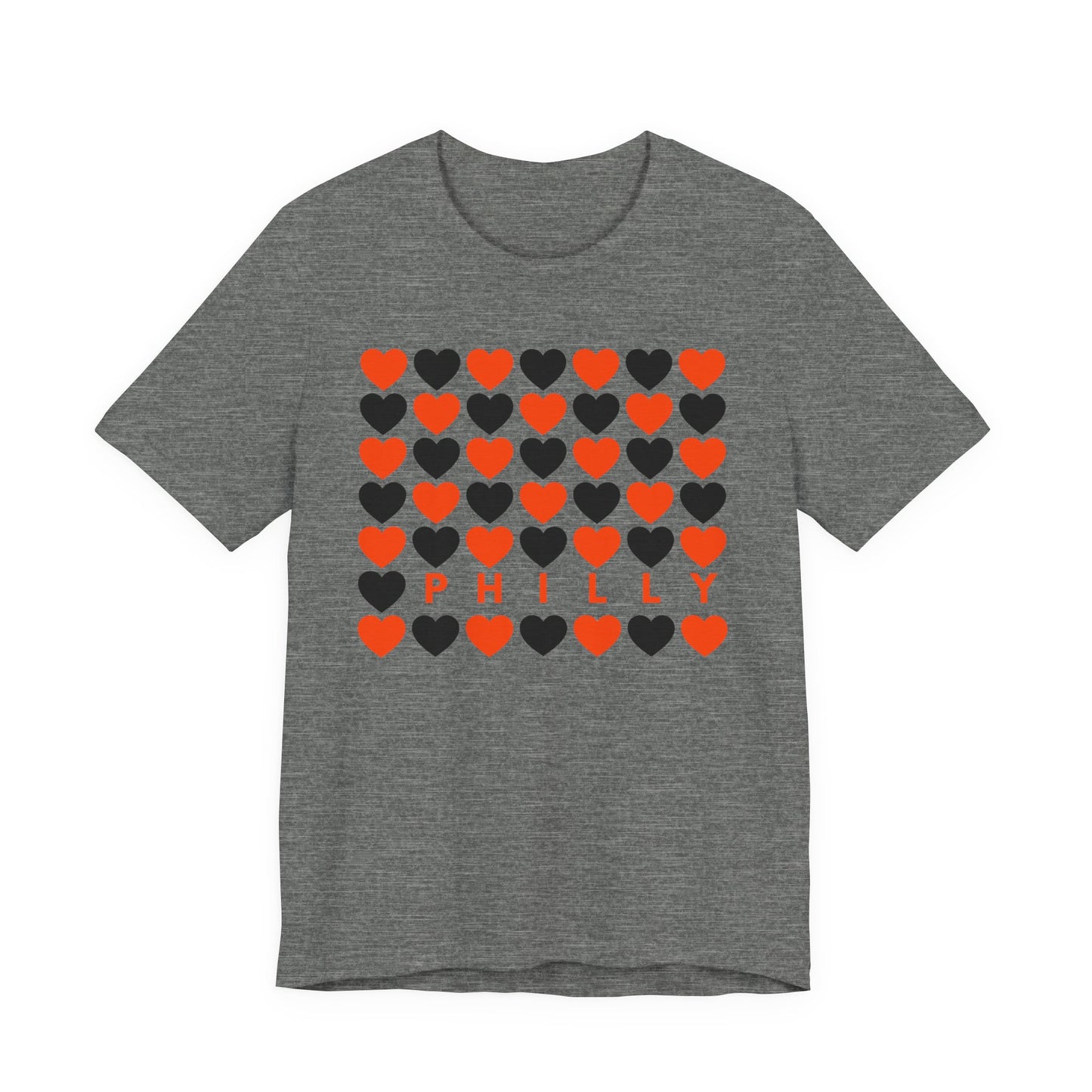 Philly Hearts - Orange & Black Tee